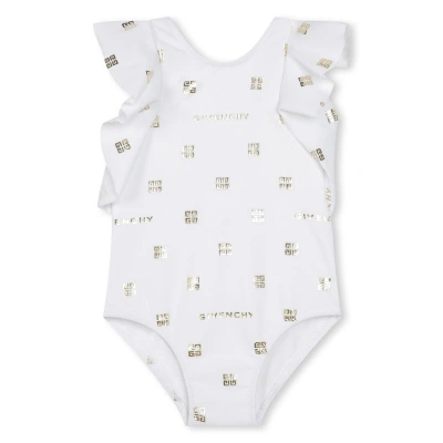 Givenchy Babies' Costume Intero Con Stampa In White