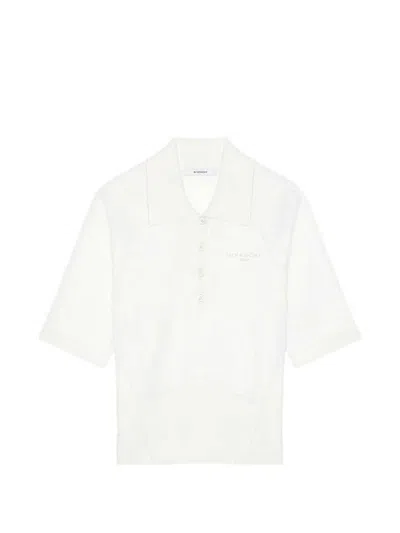 Givenchy Cotton And Silk Polo Shirt In White