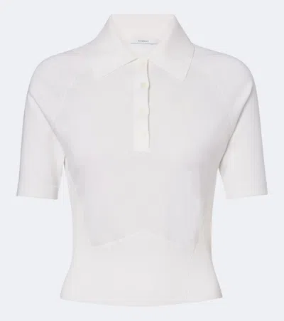 Givenchy Cotton And Silk Polo Sweater In White
