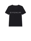 Givenchy Double Layered Fitted T-shirt In Cotton With 4g Tulle In Black