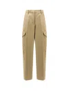 Givenchy Cotton And Wool Cargo Trousers In Neutral