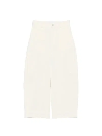 Givenchy Cotton And Wool Cocoon Cropped Cargo Pants Clothing In Neutral