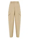 Givenchy Cotton And Wool Cocoon Trousers With Pockets Clothing In Neutral