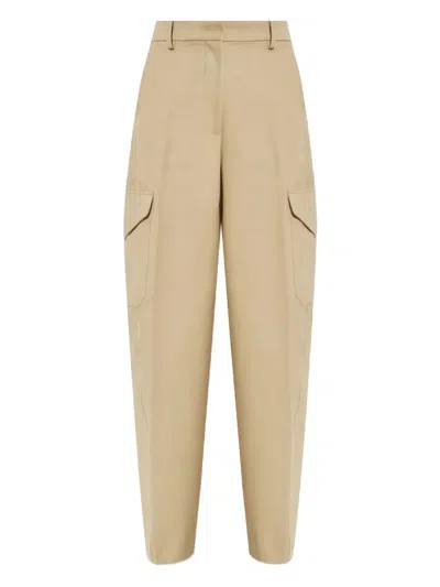 Givenchy Wool And Cotton Trousers In Neutral