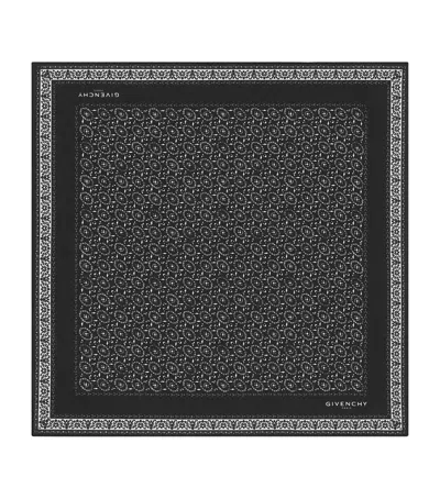 Givenchy Cotton Bandana Square Scarf In Black