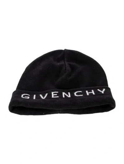 Pre-owned Givenchy Cotton Beanie With Embroidery In Black
