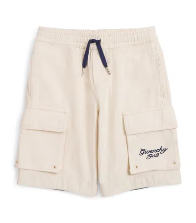Givenchy Kids' Cotton Bermuda Shorts In Beige