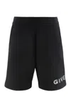 Givenchy Logo Print Bermuda Shorts In Black