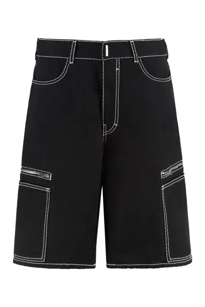 Givenchy Cotton Bermuda Shorts In Black