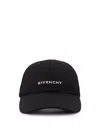Givenchy Round Visor Cap With Embroidered Logo In Black
