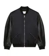 Givenchy Men Cotton And Nylon Jacket With Leather Sleeves In Black