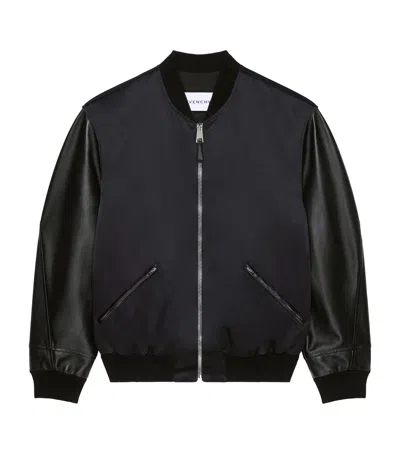 Givenchy Cotton-blend Bomber Jacket In Black