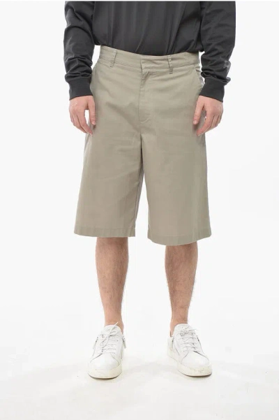 Givenchy Cotton-blend Chino Shorts With Concealed Closure In Neutral
