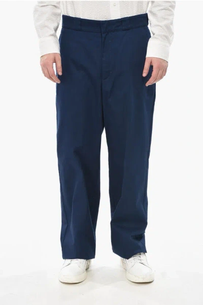Givenchy Cotton-blend Chino Trousers With Belt Loops In Blue