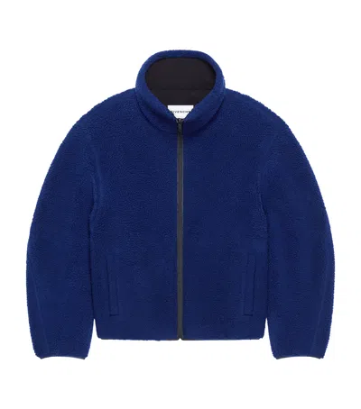 Givenchy Cotton-blend Fleece Jacket In Blue