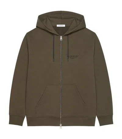 Givenchy Cotton-blend Logo Hoodie In Green