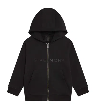 Givenchy Kids' Cotton-blend Logo Hoodie In Black