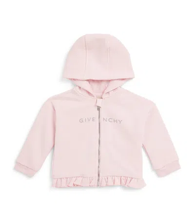 Givenchy Kids' Cotton-blend Logo Hoodie In Pink