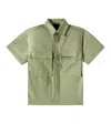 Givenchy Lapel Short-sleeved Shirt In Green