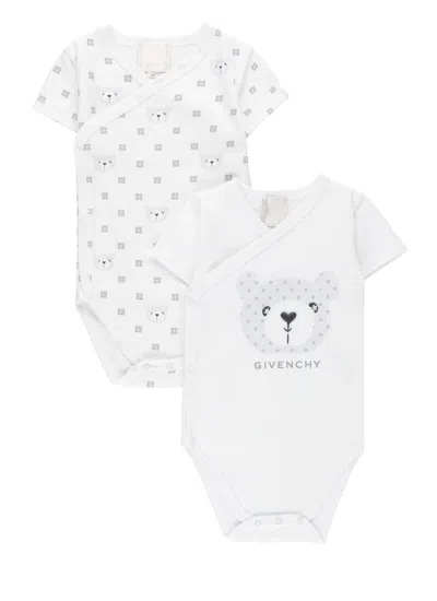 Givenchy Babies' Cotton Body Set In White