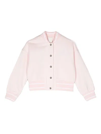 Givenchy Kids' Cotton Bomber Jacket In Pink
