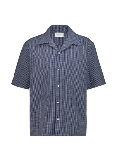 Givenchy Cotton Bowling Shirt For Men In Blue