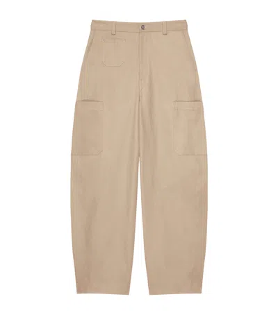 Givenchy Cotton Cargo Trousers In Neutral