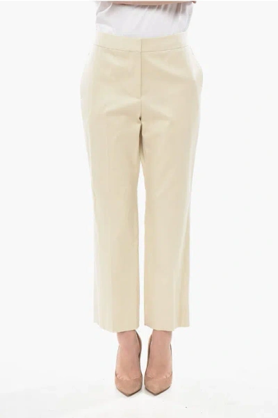 Givenchy Cotton Chino Trousers With Hidden Closure In Gold