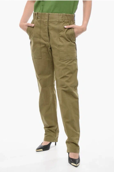 Givenchy Cotton Chinos Pants With Patch Pockets In Green
