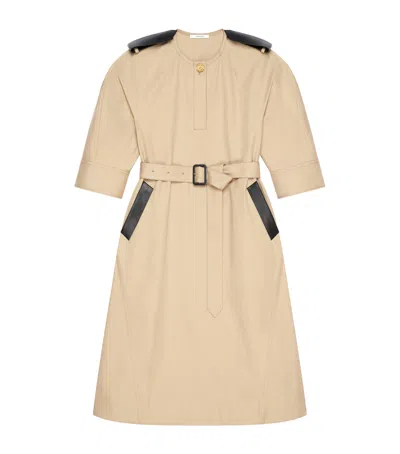 Givenchy Cotton Cocoon Midi Dress In Neutral