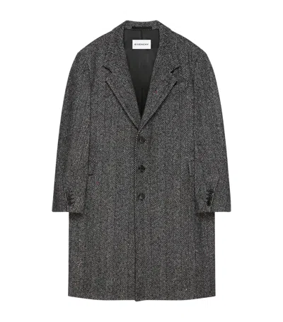 Givenchy Cotton Couture Seam Coat In Black
