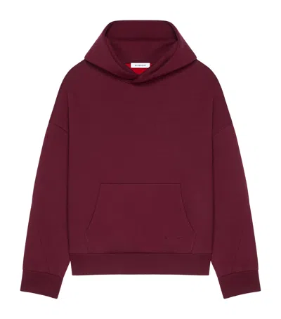 Givenchy Cotton Couture Seam Hoodie In Burgundy
