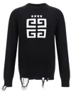Givenchy Black 4g Stars Pullover In Black/white