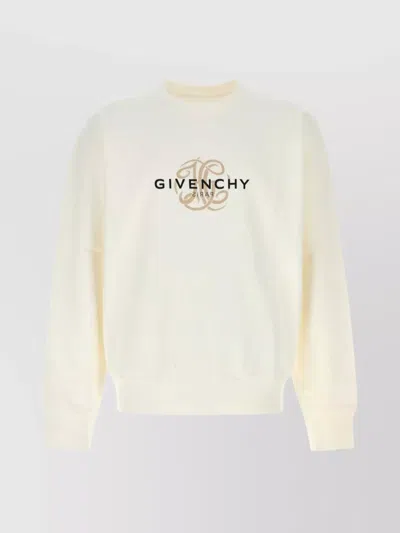 Givenchy Cotton Crew Neck Sweatshirt In White