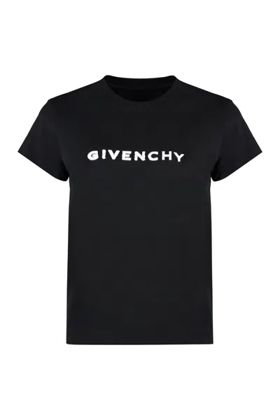 Givenchy Cotton Crew-neck T-shirt In Black