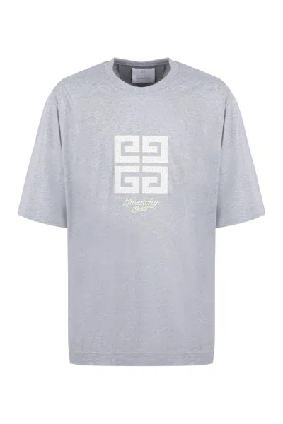 Givenchy Cotton Crew-neck T-shirt In Grey