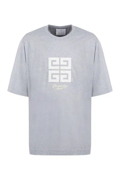 Givenchy Cotton Crew-neck T-shirt In Grey