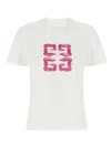 Givenchy Cotton Crewneck T-shirt With Tone-on-tone Embroidery In White