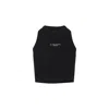 Givenchy Cotton Cropped Tank Top With Paris Print Clothing In Black