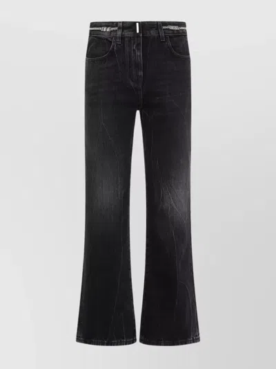 GIVENCHY DENIM CROPPED BOOTCUT TROUSERS