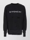Givenchy Cotton Distressed Oversize Sweater In Black