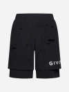 GIVENCHY COTTON DOUBLED SHORTS
