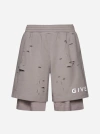 GIVENCHY COTTON DOUBLED SHORTS