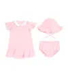 Givenchy Cotton Dress, Bloomers And Hat Set In Pink