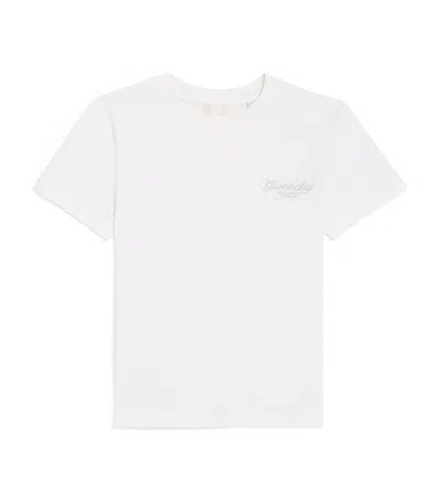 Givenchy Kids' Cotton Embroidered Logo T-shirt In White