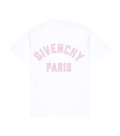 GIVENCHY GIVENCHY COTTON EMBROIDERED LOGO T-SHIRT