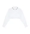 Givenchy Chemise Cropped En Popeline Avec Cristaux In White