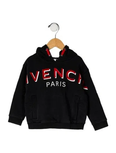 Pre-owned Givenchy Babies' Cotton Graphic Print Hooded Sweatshirt In Black