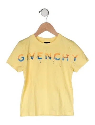 Pre-owned Givenchy Babies' Cotton Graphic Print T Shirt In Yellow