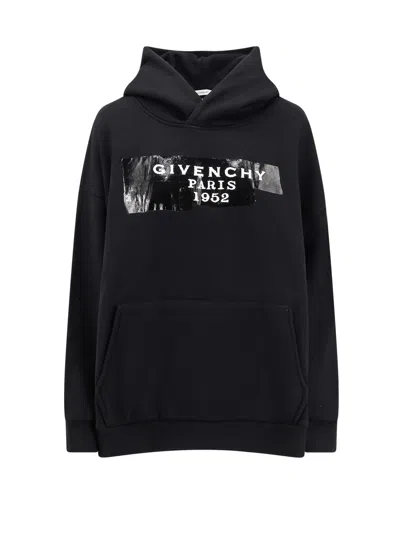 Givenchy Cotton Hooded Sweatshirt In Black
